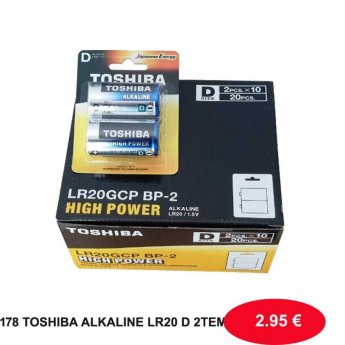 178 TOSHIBA ALKALINE LR20 D ΣΕΤ 2 ΤΜΧ.