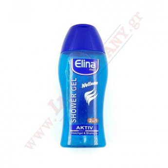 64141 ΑΦΡΟΛΟΥΤΡΟ ΤΖΕΛ 250ml ΣΑΜΠΟΥΑΝ Elina 250ml Active