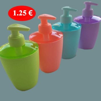 Πλαστικό δοχείο για κρεμοσάπουνο με αντλία σε 4 υπέροχα χρώματα