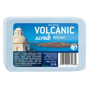 23168 ΣΑΠΟΥΝΙ VOLCANIC scrub  μπλε αλάτι  100g./ ΣΥΣΚ 24