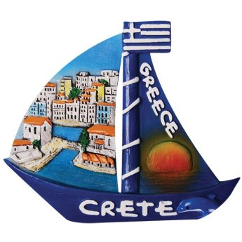 29706 ΜΑΓΝΗΤΑΚΙ ΚΑΡΑΒΑΚΙ CRETE /ΜΠΛΕ /ΣΥΣΚ10