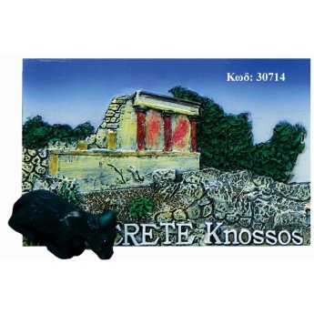 30714 ΠΙΝΑΚΑΣ ΜΙΝΙΑΤ.ΜΕ ΜΑΓΝΗΤΗ  kai  ΕΛΑΤΗΡΙΟ CRETE KNOSSOS ΣΥΣΚ10