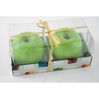 6004 Κεράκια Διακοσμητικά Πράσινο Μήλο 2 τεμαχίων