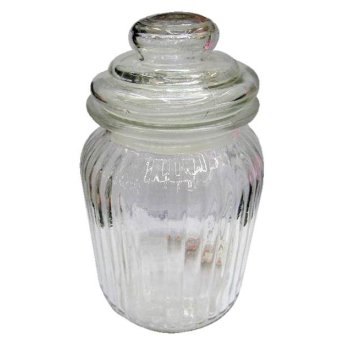 00103205 Βάζο γυάλινο με πώμα 19.5 cm