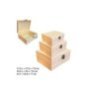 20601252 Σετ 3 ξύλινα αλουστράριστα κουτιά με στρογγυλεμένες γωνίες