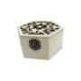 20601268 Ξύλινο εξάγωνο αλουστράριστο κουτί σκαλιστό με λουλούδια