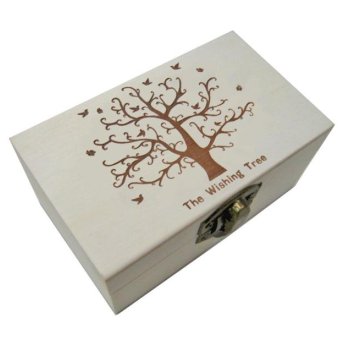20601323 Ξύλινο κουτί με πυρογραφία για decoupage -The Wishing Tree-