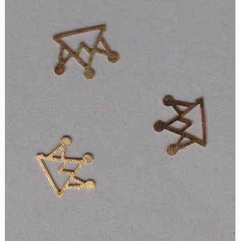 40502059-14 50 μεταλλικά διακοσμητικά νυχιών χρυσές κορώνες