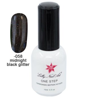 40504001-058 Ημιμόνιμο μανό one step 15ml - Midnight black glitter