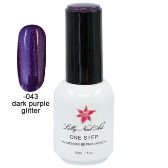 40504001-043 Ημιμόνιμο μανό one step 15ml - Dark purple glitter