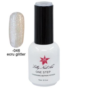 40504001-046 Ημιμόνιμο μανό one step 15ml - Ecru glitter