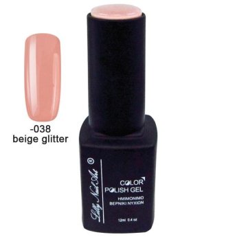 40504008-038 Ημιμόνιμο τριφασικό μανό 12ml - Beige glitter