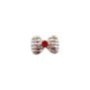40502057-156Α Μεταλλικό διακοσμητικό νυχιών φιόγκος με κόκκινο στρας
