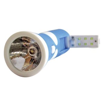 00600045 Πλαστικός επαναφορτιζόμενος φακός led 400mAh με 6 led στην λαβή