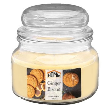 37-454 ΚΕΡΙ GINGER BISCUIT ΣΕ ΒΑΖΟ ΜΕ ΚΑΠΑΚΙ ΜΕΣΑΙΟ 35h 226gr net. 16x9.5cm