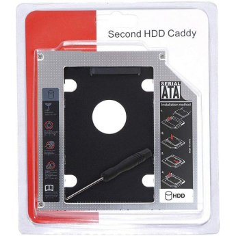 20391-11 Θήκη πλαίσιο για HDD SSD 2.5 ιντσών δίσκους 9.5mm στη θέση του CD DVD Sata Slimline 12.5cm