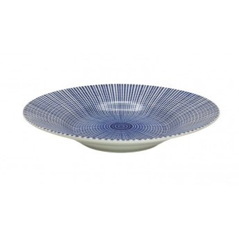 1218-41 ΠΙΑΤΟ ΒΑΘΥ ΜΠΛΕ ΑΣΠΡΟ 22.5CM