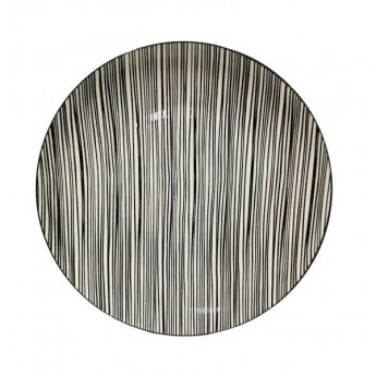 1218-50 ΠΙΑΤΕΛΑ ΜΑΥΡΟ ΛΕΥΚΟ 27CM