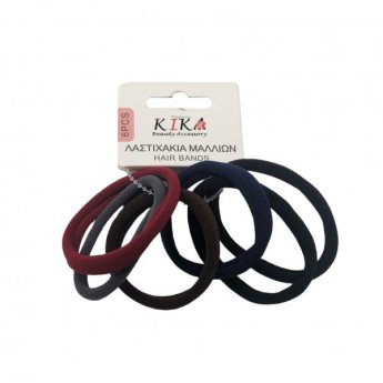 1265-06 KIKA BEAUTY ACCESSORY ΛΑΣΤΙΧΑΚΙΑ ΜΑΛΛΙΩΝ ΔΙΑΦΟΡΑ ΧΡΩΜΑΤΑ 6ΤΜΧ