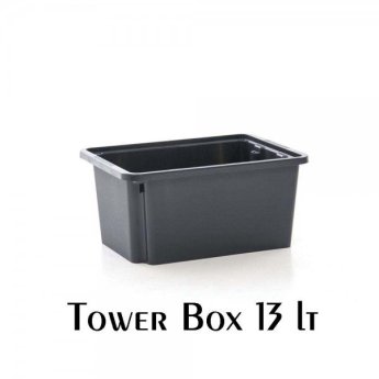 003301972 ΚΟΥΤΙ ΑΠΟΘΗΚΕΥΣΗΣ ΠΛΑΣΤΙΚΟ ΜΑΥΡΟ TOWER BOX 13LT