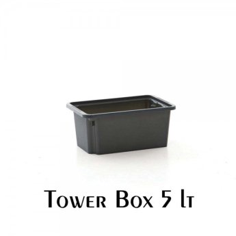 003301971 ΚΟΥΤΙ ΑΠΟΘΗΚΕΥΣΗΣ ΠΛΑΣΤΙΚΟ ΜΑΥΡΟ TOWER BOX 5LT