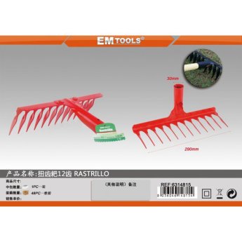 6314815 ΤΣΟΥΓΚΡΑΝΑ 12 ΔΟΝΤΙΩΝ ΚΟΚΚΙΝΗ 3MM