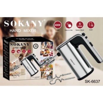 184 ΜΙΞΕΡ ΧΕΙΡΟΣ SOKANY SK-6637 400W 5 ΤΑΧΥΤΗΤΕΣ