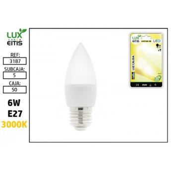 3187 ΛΑΜΠΑ LED E27 6W 3000K