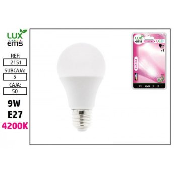 2151 ΛΑΜΠΑ LED E27 9W 4200K