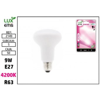 2149 ΛΑΜΠΑ LED R63 E27 9W 4200K