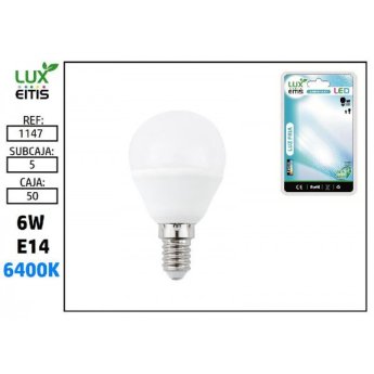 1147 ΛΑΜΠΑ LED E14 6W 6400K