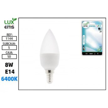 1144 ΛΑΜΠΑ LED E14 8W 6400K