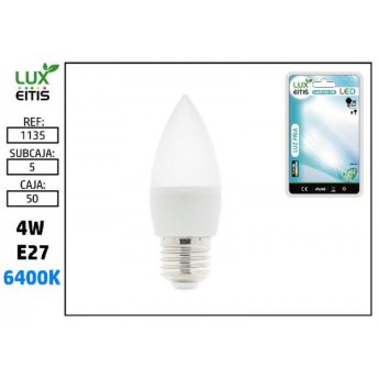 1135 ΛΑΜΠΑ LED E27 4W 6400K