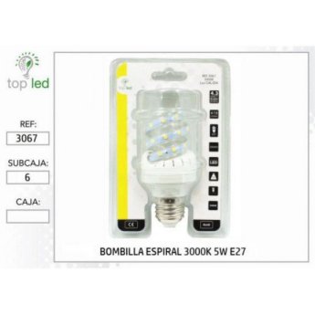 3067 BOMBILLA ESPIRAL LED 3000K 5W E27