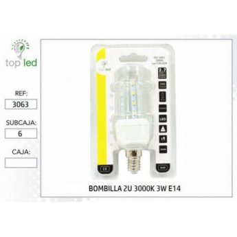 3063 BOMBILLA LED 2U 3000K 3W E14