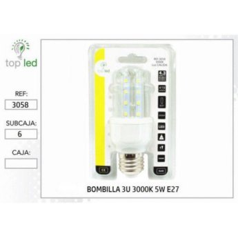 3058 BOMBILLA LED 3U 3000K 5W E27
