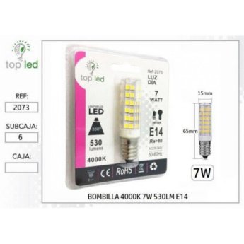 2073 BOMBILLA LED  4000K 7W 530LM E14 15X65MM