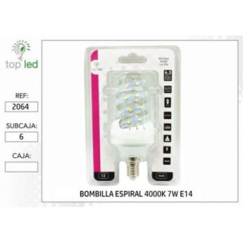 2064 BOMBILLA ESPIRAL LED 4000K 7W E14