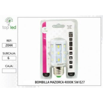 2044 BOMBILLA MAZORCA LED 4000K 5W E27