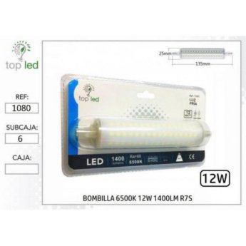 1080 BOMBILLA LED 6500K 12W 1400LM R7S 25X135MM