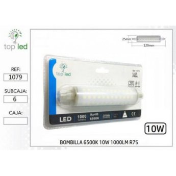 1079 BOMBILLA LED 6500K 10W 1000LM R7S 25X120MM