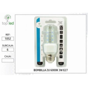 1052 BOMBILLA LED 2U 6000K 3W E27