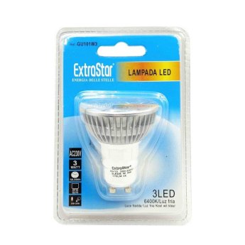 8432011612040 ΛΑΜΠΑ LED -EXSTRASTAR- GU10 3W 6400K AC230V 5X6CM