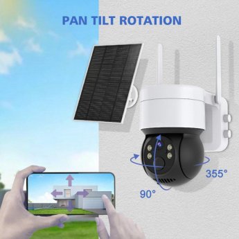 1146-87 ΗΛΙΑΚΗ ΑΔΙΑΒΡΟΧΗ ΑΣΥΡΜΑΤΗ SOLAR WIFI CAMERA FULL HD 1080P ΜΕ ΝΥΧΤΕΡΙΝΗ ΛΗΨΗ ΚΑΙ ΑΝΙΧΝΕΥΤΗ ΚΙΝΗΣΗΣ