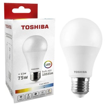 88-444 ΛΑΜΠΑ LED TOSHIBA  ΓΙΑ ΝΤΟΥΙ E27  ΨΥΧΡΟ  ΛΕΥΚΟ  230V  N-STD A60  11W 6500K ΓΩΝΙΑ ΔΕΣΜΗΣ 180 ΜΟΙΡΕΣ