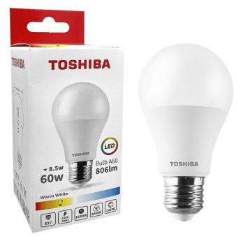 88-441 ΛΑΜΠΑ LED TOSHIBA  ΓΙΑ ΝΤΟΥΙ E27  ΘΕΡΜΟ  ΛΕΥΚΟ  230V  N- STD A60  8.5W 3000K.ΓΩΝΙΑ ΔΕΣΜΗΣ 180 ΜΟΙΡΕΣ