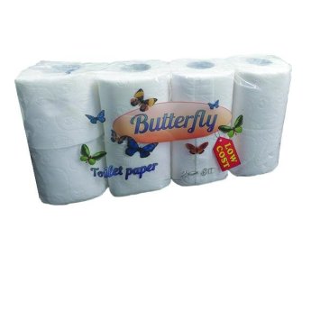 70501224 Σετ 8 ρολλά δίφυλλο χαρτί υγείας Butterfly 53gr