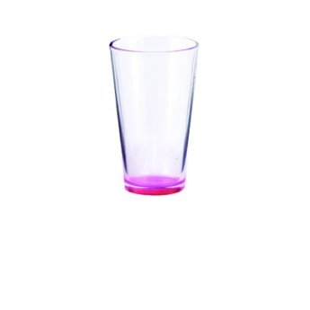 87039503472 Ποτήρι γυάλινο με ροζ πάτο 45cl