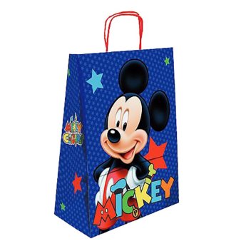 19-371 ΤΣΑΝΤΑ ΔΩΡΟΥ ΧΑΡΤΙΝΗ MICKEY ΜΠΛΕ-40cm- 40x32x14cm