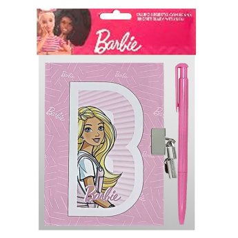 50-3375 DIARY ΜΕ ΛΟΥΚΕΤΟ KAI ΣΤΥΛΟ BARBIE 18x12cm